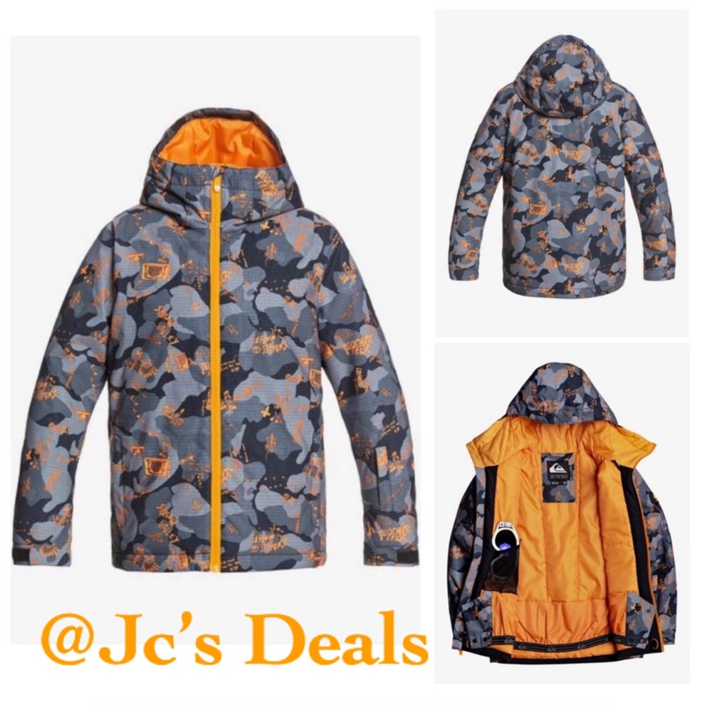 COPY - ❄️ QUIKSILVER MISSION PRINTED SNOWBOARD JACKET FOR BOYS YOUTH NWT 🎿